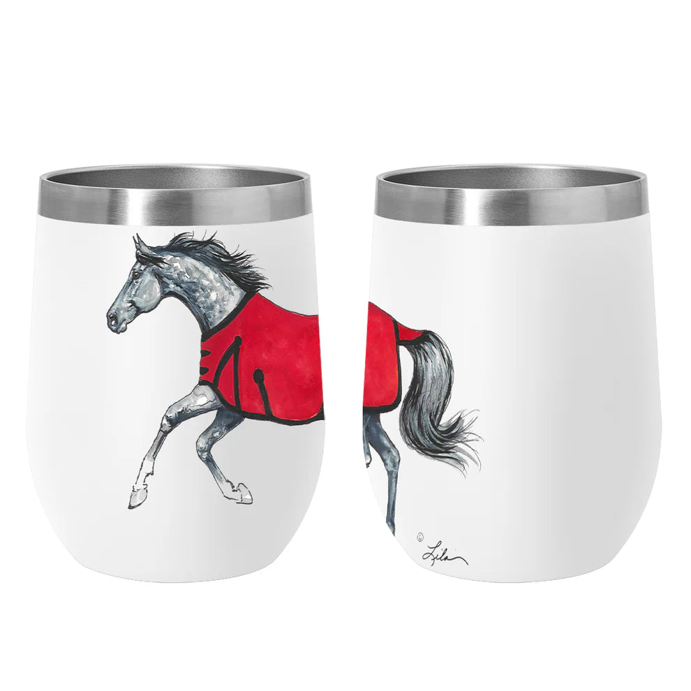 Lila Horse Wine Tumbler - Equine Exchange Tack Shop