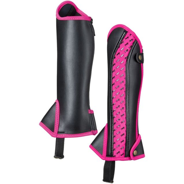 Equitare Kids Synthetic Half Chaps w/Horse Motif