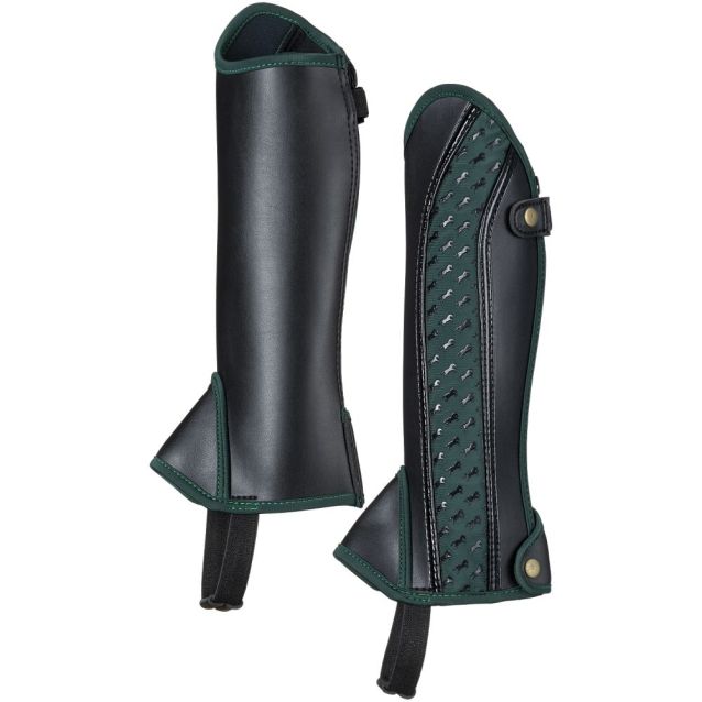Equitare Kids Synthetic Half Chaps w/Horse Motif