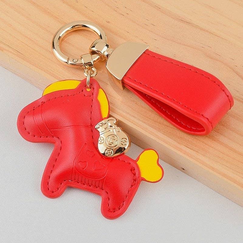 Cute Leather Pony Keychain Pendant - Equine Exchange Tack Shop