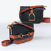 Saratoga- Horse Bit Crossbody Luxury Leather Handbag in Cognac on Black - Equine Exchange Tack Shop