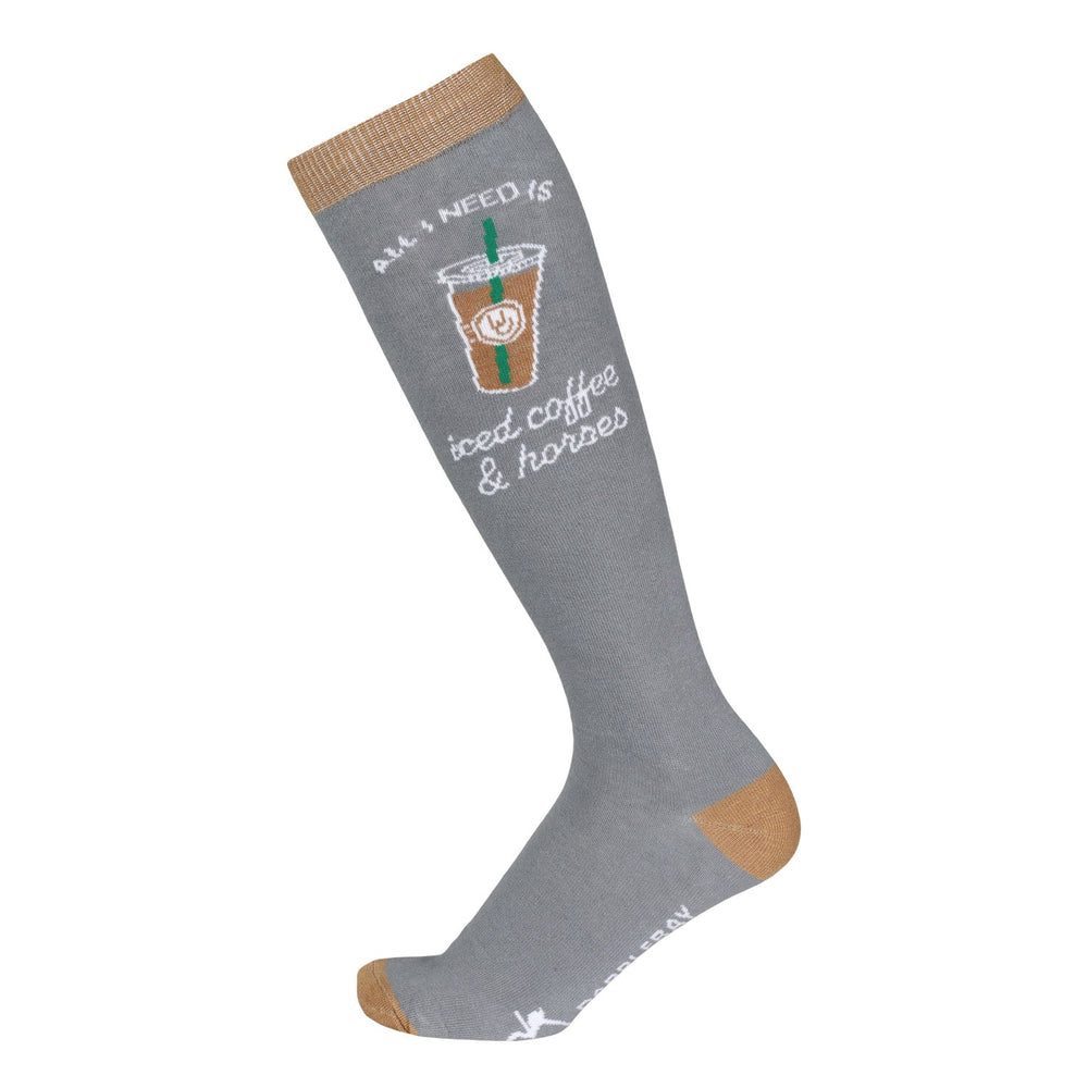 Iced Coffee & Horses Boot Socks - Equine Exchange Tack Shop