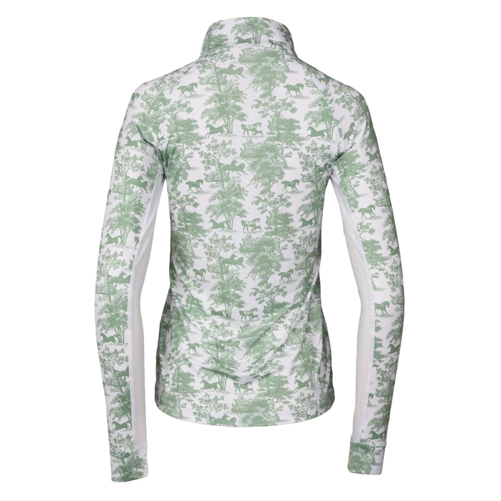 Equestrian Toile 1/4 Zip Long Sleeve Top - Equine Exchange Tack Shop
