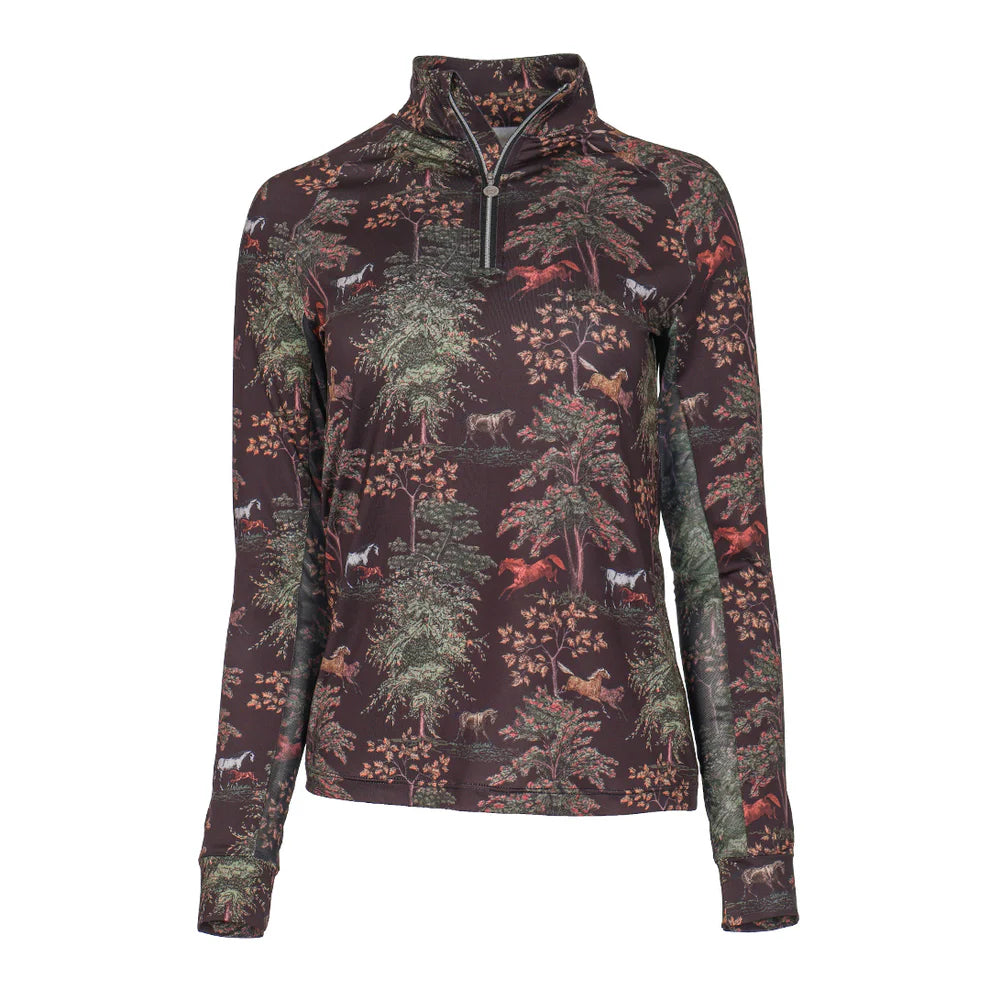 Dark Bay Autumn Toile 1/4 Zip Shirt