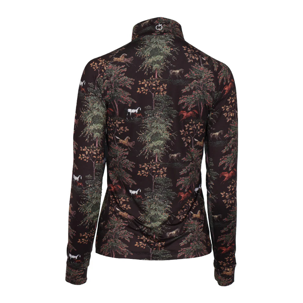 Dark Bay Autumn Toile 1/4 Zip Shirt