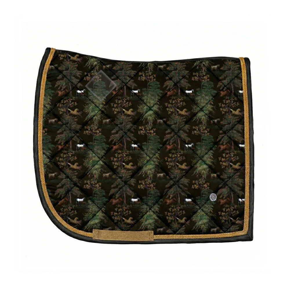Dark Autumn Toile Dressage Saddle Pad