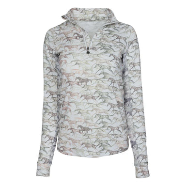 Galloping Watercolors 1/4 Zip Shirt - Equine Exchange Tack Shop