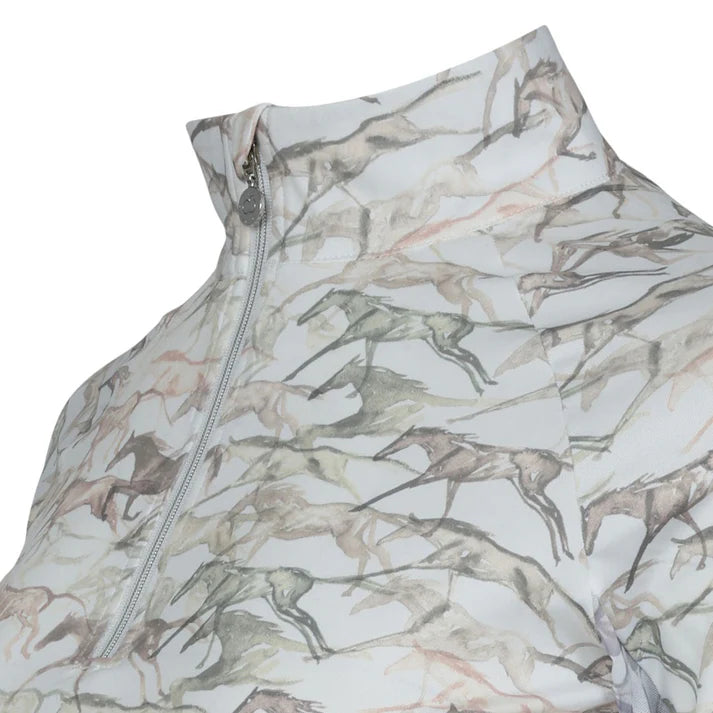 Galloping Watercolors 1/4 Zip Shirt - Equine Exchange Tack Shop