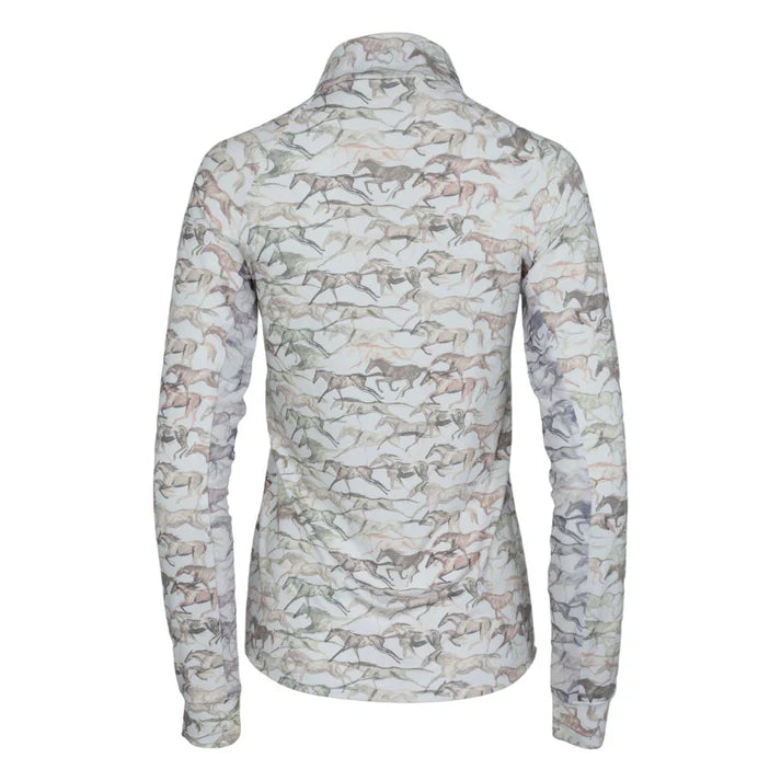 Galloping Watercolors 1/4 Zip Shirt - Equine Exchange Tack Shop