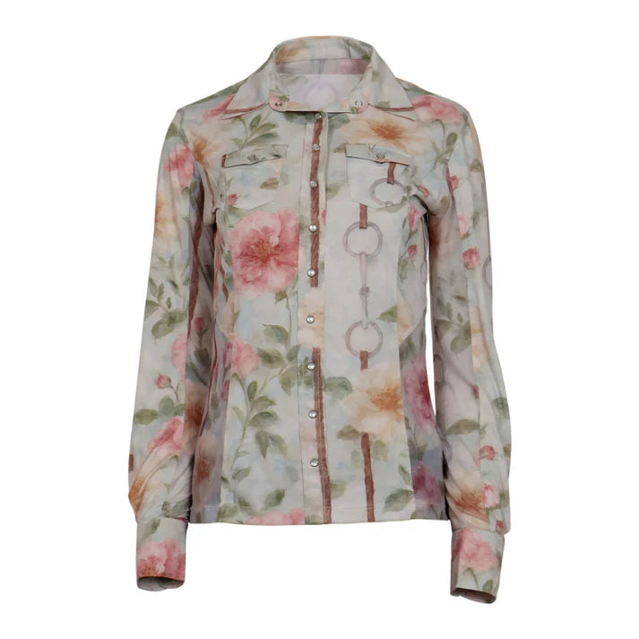 Vintage Floral Button Down Shirt  