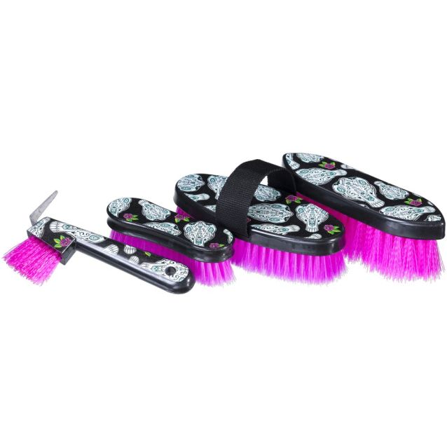 Tough1 4 Piece Printed Brush Set - Equine Exchange Tack Shop