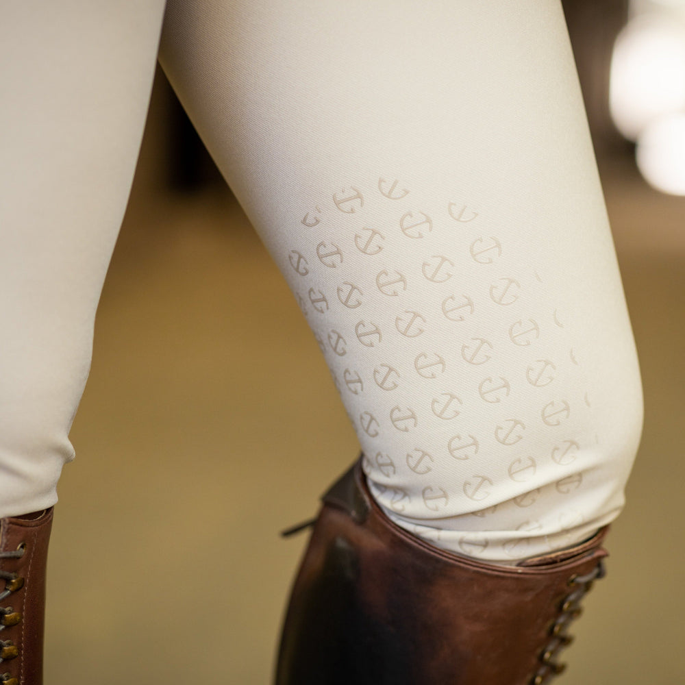 Megan Knee Patch Breeches - Beige - Equine Exchange Tack Shop