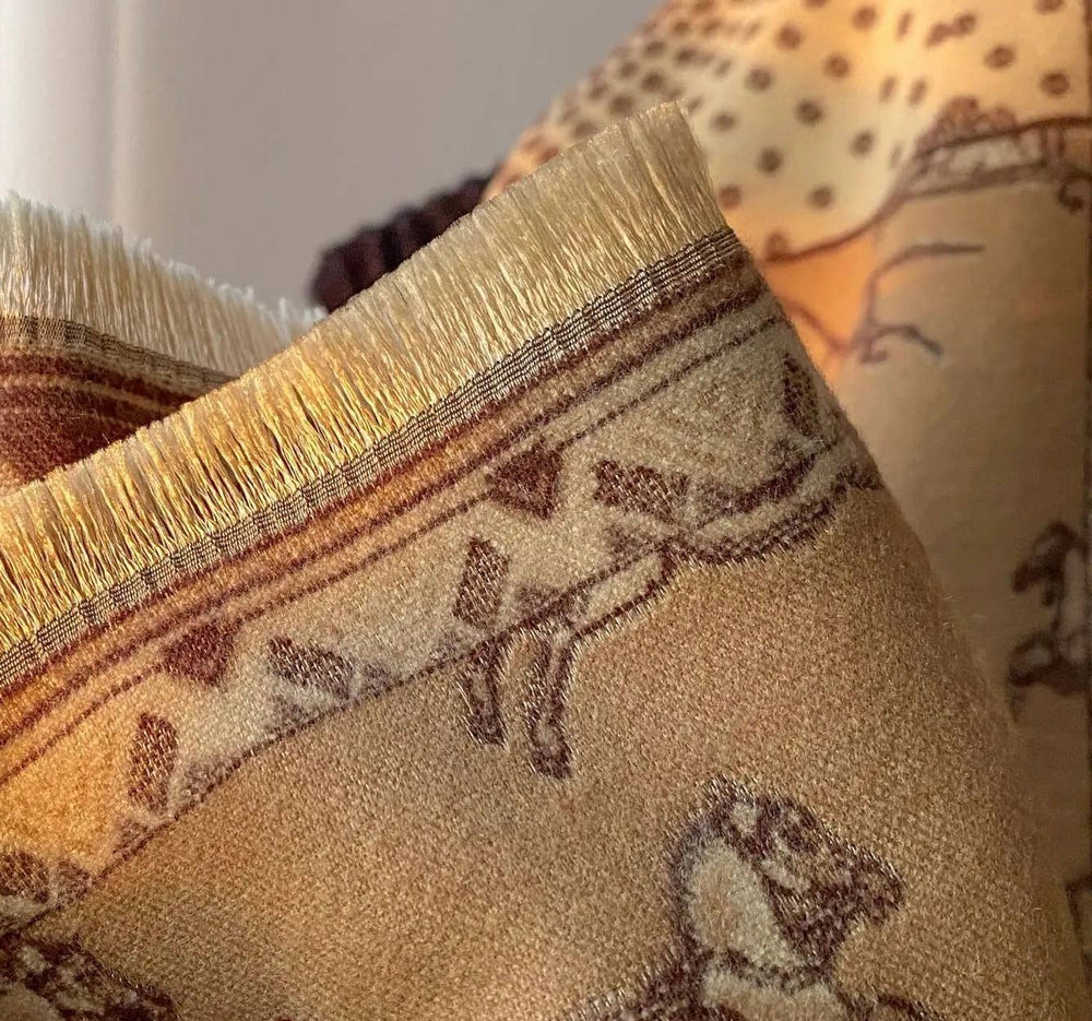 Prancing Pony Equestrian Horse Print Scarf: Orange/Black - Equine Exchange Tack Shop