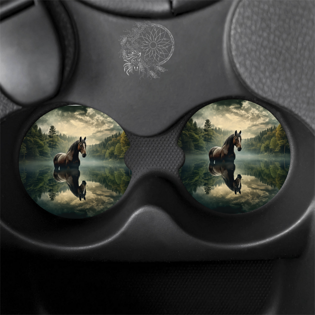 Majestic Stallion Neoprene Car Coasters - Equine Exchange Tack Shop