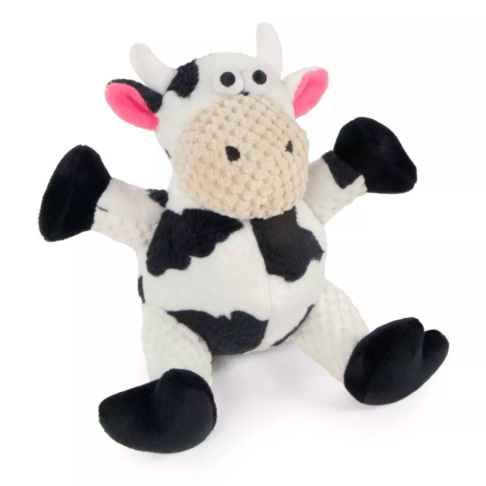 GoDog Checkers Sitting Cow Dog Toy - Equine Exchange Tack Shop