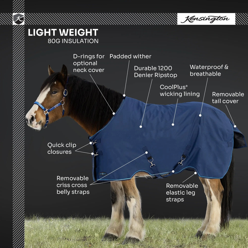 1200D 80G Light Weight Waterproof & Breathable Draft Winter Turnout Blanket - Equine Exchange Tack Shop