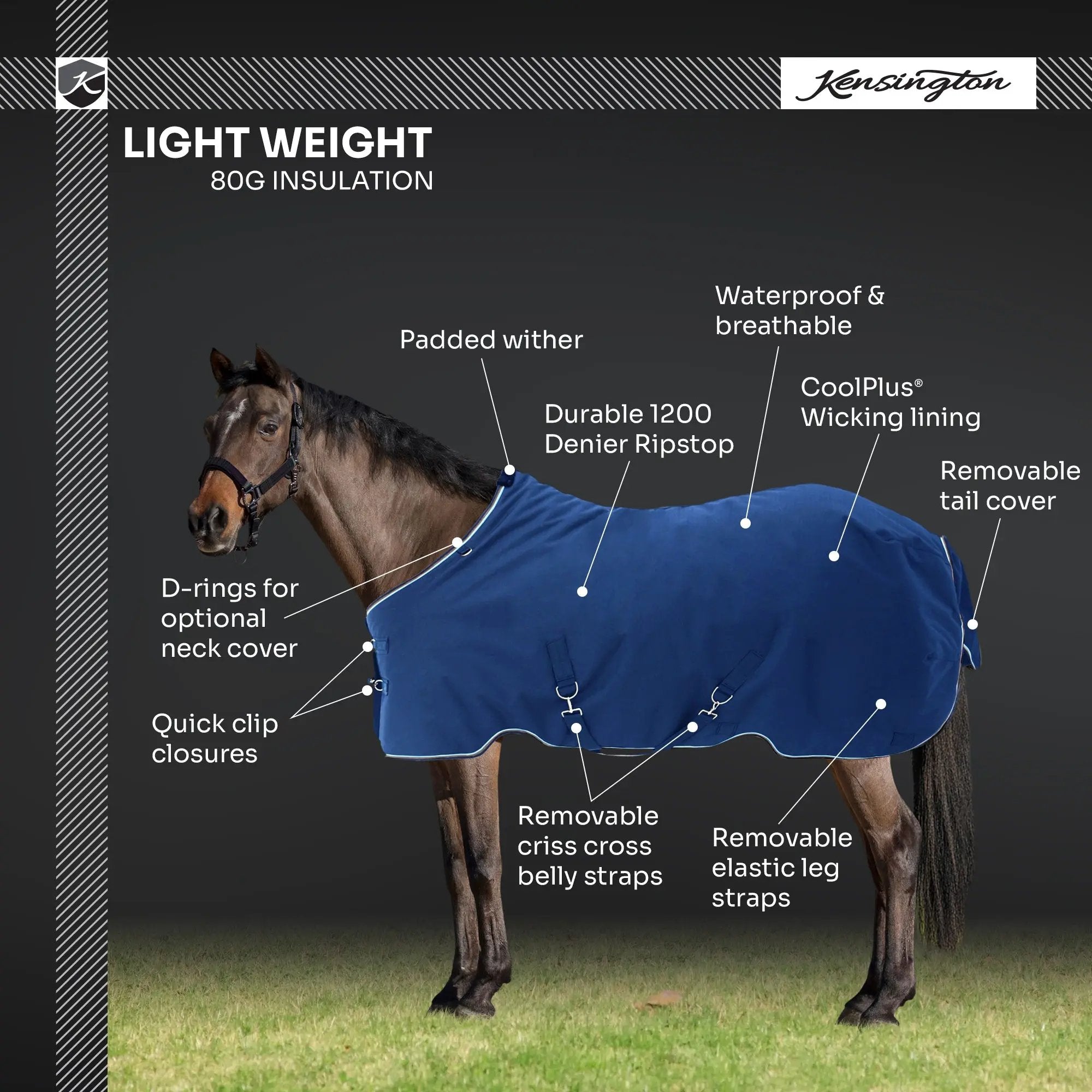 1200D 80G Light Weight Waterproof & Breathable Pony Winter Turnout - Equine Exchange Tack Shop