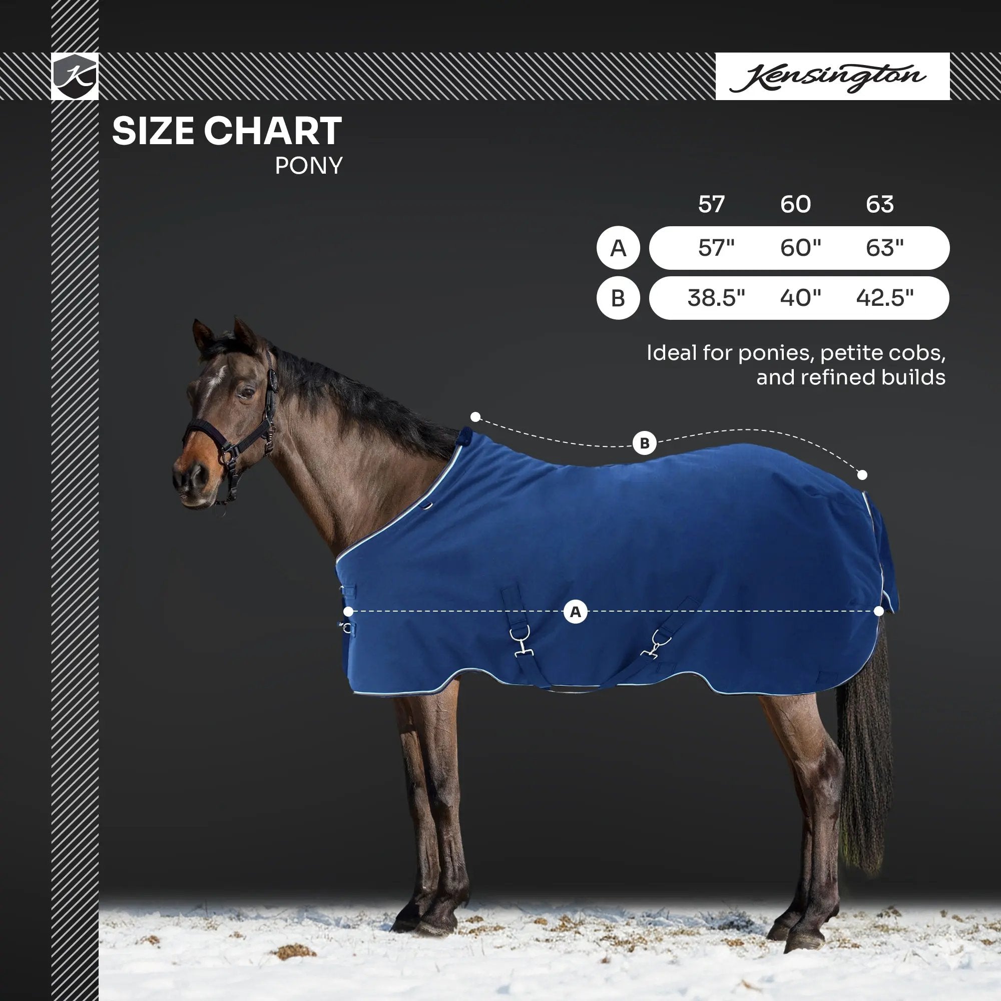 1200D 180G Medium Weight Waterproof & Breathable Pony Winter Turnout - Equine Exchange Tack Shop