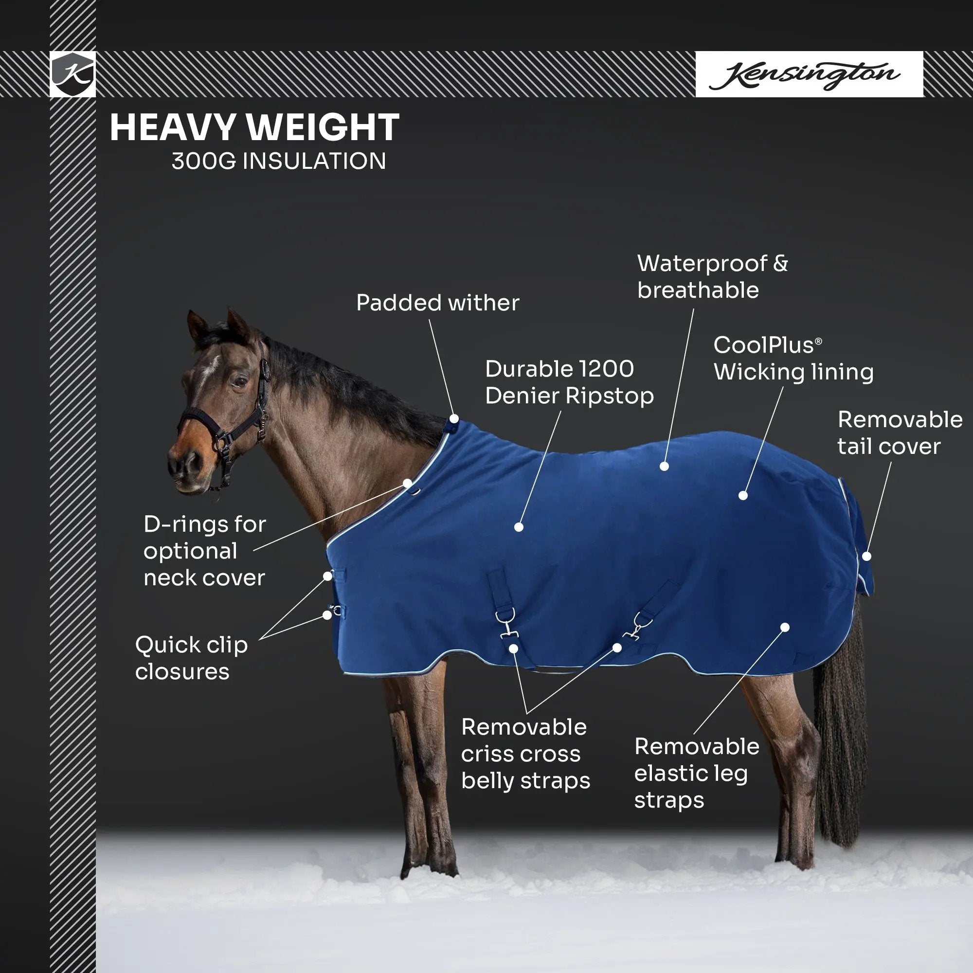 1200D 300G Heavy Weight Waterproof & Breathable Pony Winter Turnout - Equine Exchange Tack Shop