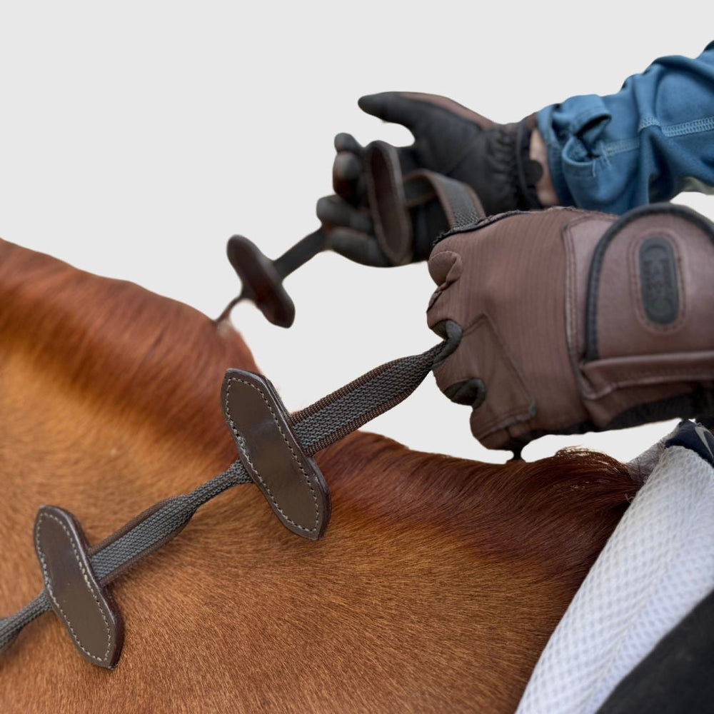 Aaron Vale Rein with 3 Slim Hand Grips - Equine Exchange Tack Shop