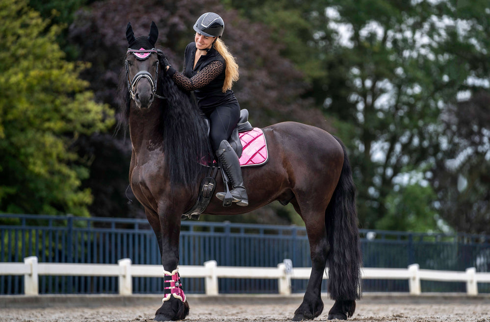 Neon Pink Brushing Boots - Equine Exchange Tack Shop
