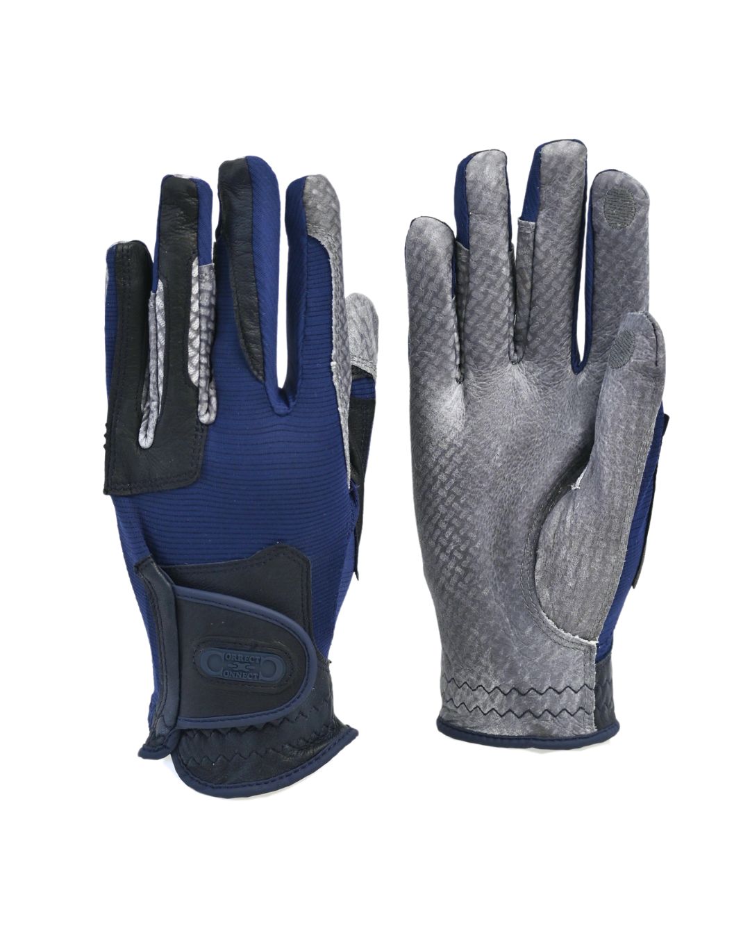 Oil-Tac Coppertech Leather Premium Riding Glove in Navy - Equine Exchange Tack Shop