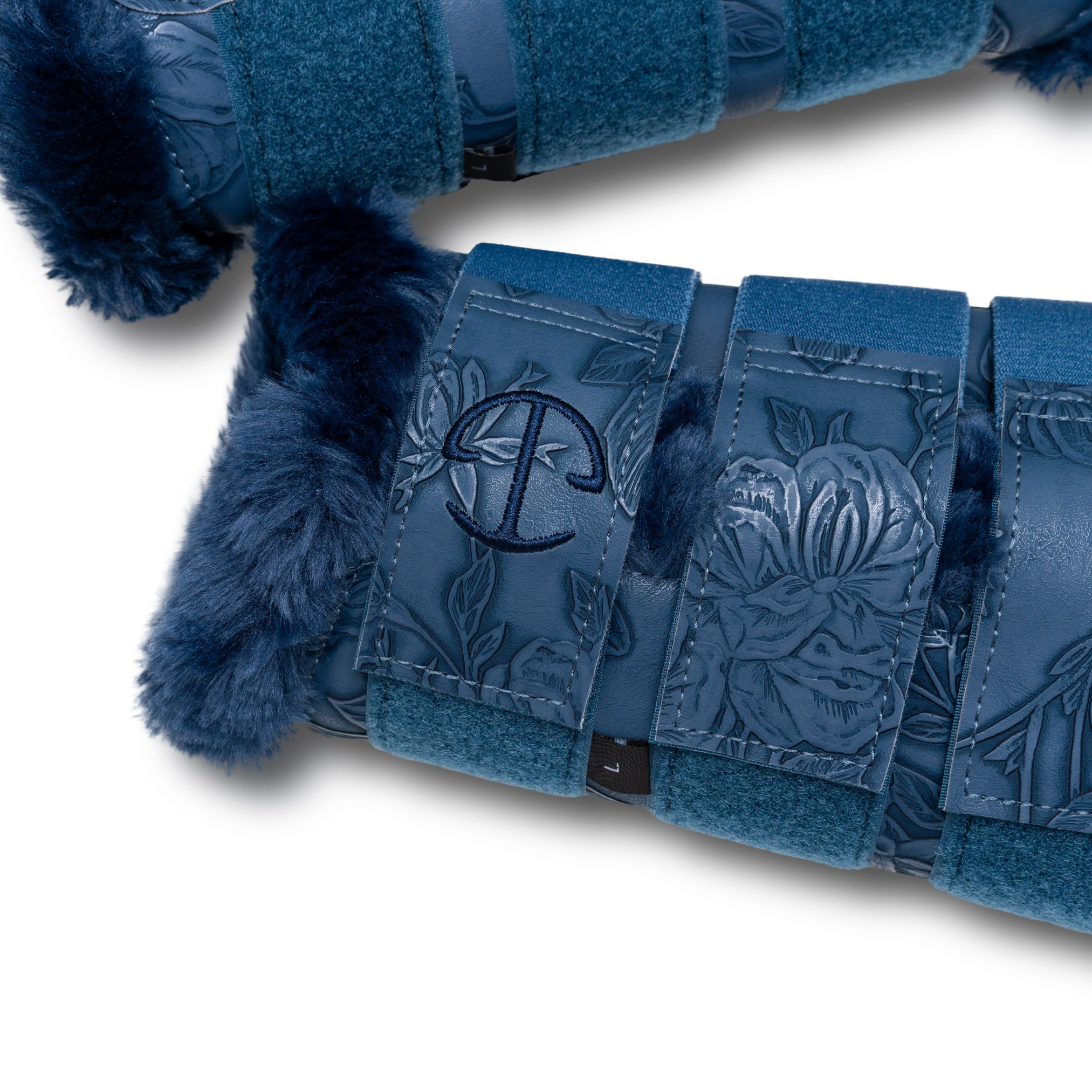 Romance Collection Brushing Boots - Prussian Blue - Equine Exchange Tack Shop