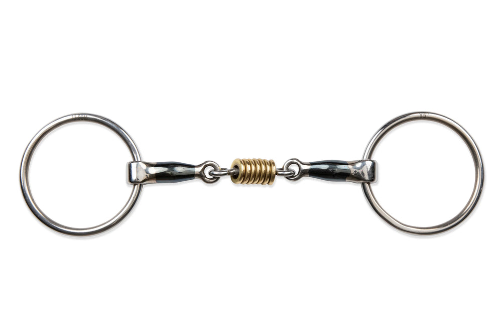 Loose Ring Sweet Iron Snaffle w/Brass Rings - Equine Exchange Tack Shop