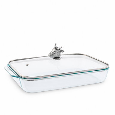 Bull / Steer Lid with Pyrex 3 quart Baking Dish  