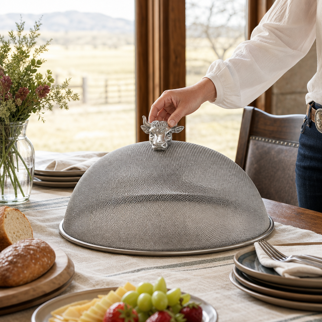 Cow Head Stainless Mesh Picnic Cover  
