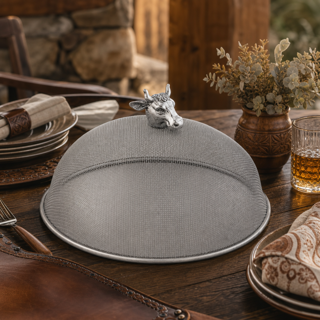 Cow Head Stainless Mesh Picnic Cover  