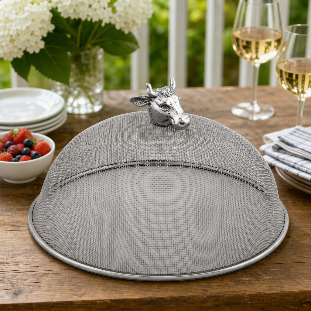 Cow Head Stainless Mesh Picnic Cover  