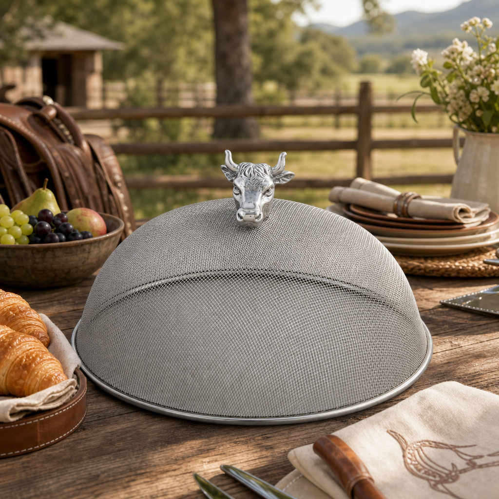 Cow Head Stainless Mesh Picnic Cover  