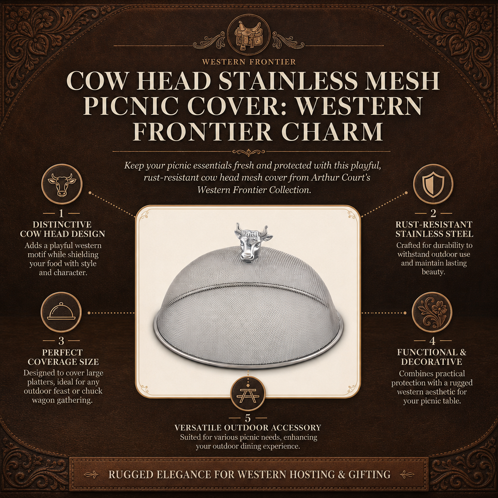 Cow Head Stainless Mesh Picnic Cover  