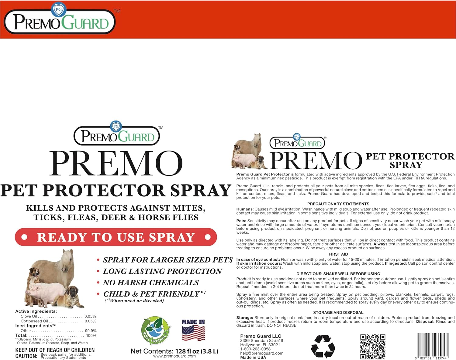 Pet Protector Flea and Tick - 128 oz