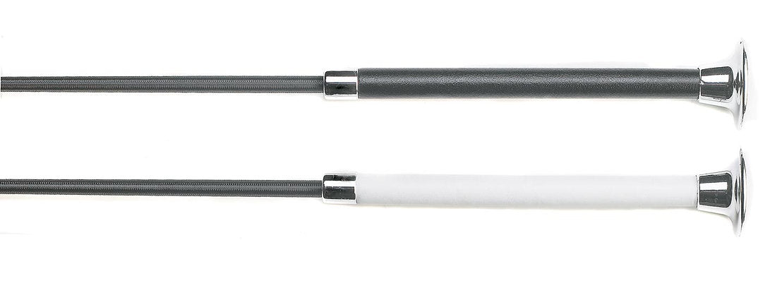 Leather Handle Dressage Whip w/Large Cap