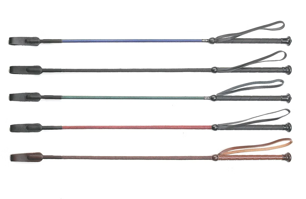 Braided Nylon w/Leather Handle Crop w/loop