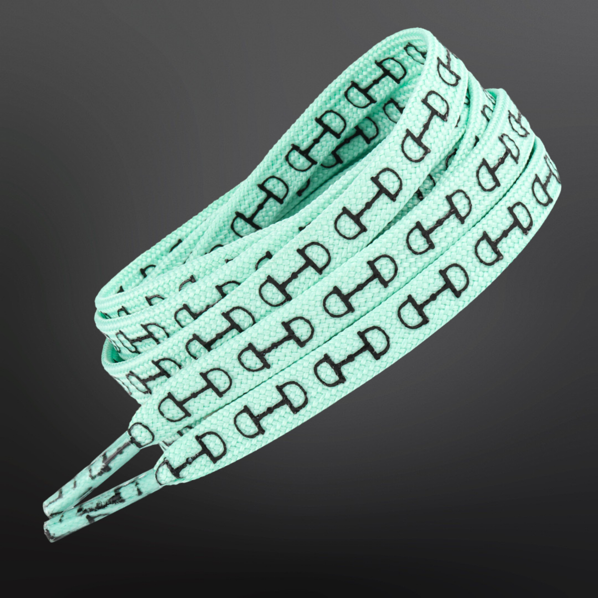 Western Equestrian Snaffle Bit Print Shoelaces 45”: White w/ Pink Print - Equine Exchange Tack Shop