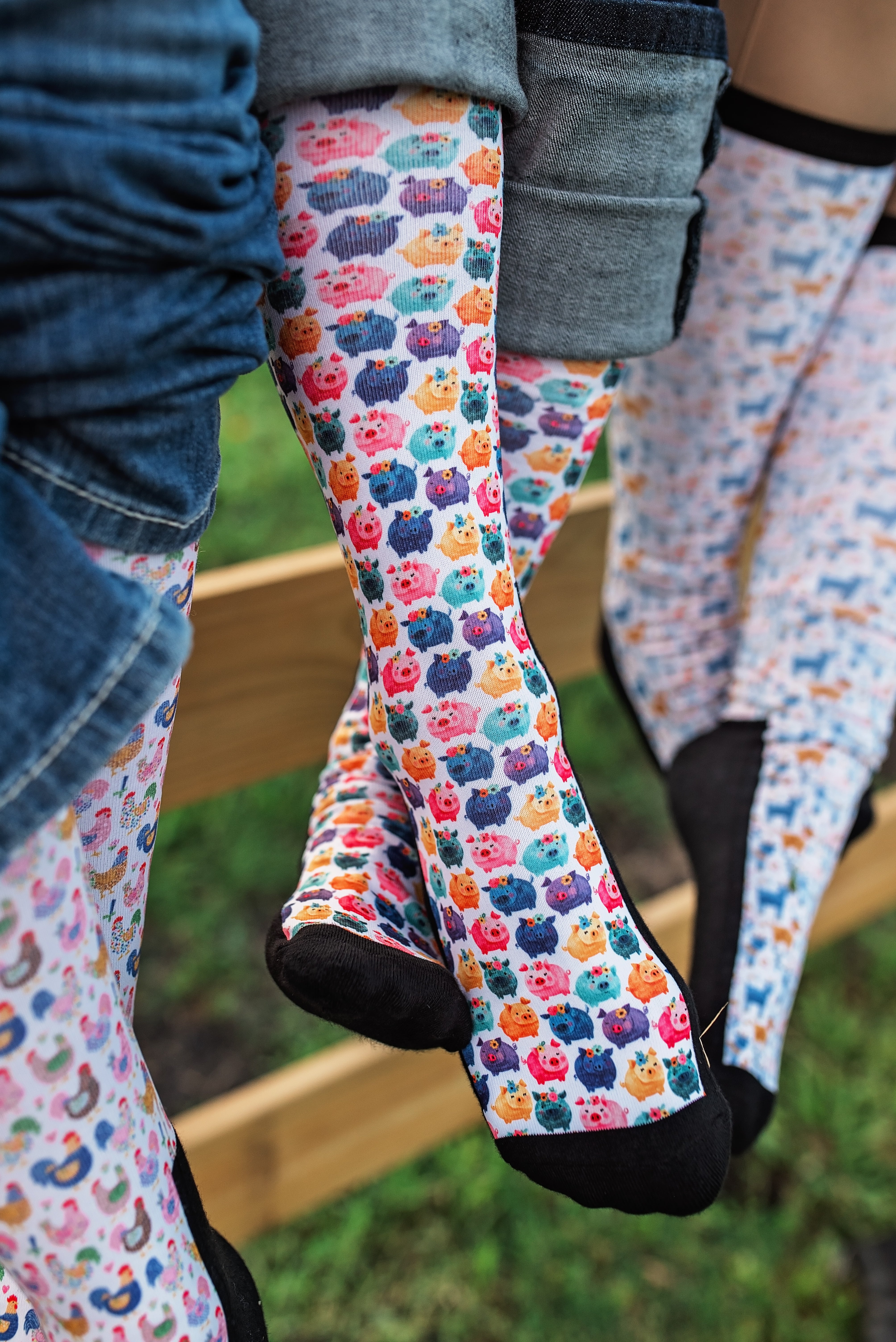 Piggy Party Boot Socks - Petite