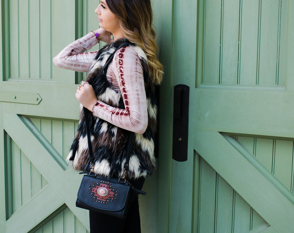 Midnight Copper Texas Two Step Crossbody Bag/Wallet  