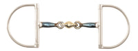 Hunter DRing Blue Steel Snaffle w/Brass Alloy Peanut - Equine Exchange Tack Shop