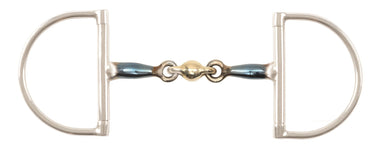 Hunter DRing Blue Steel Snaffle w/Brass Alloy Peanut - Equine Exchange Tack Shop