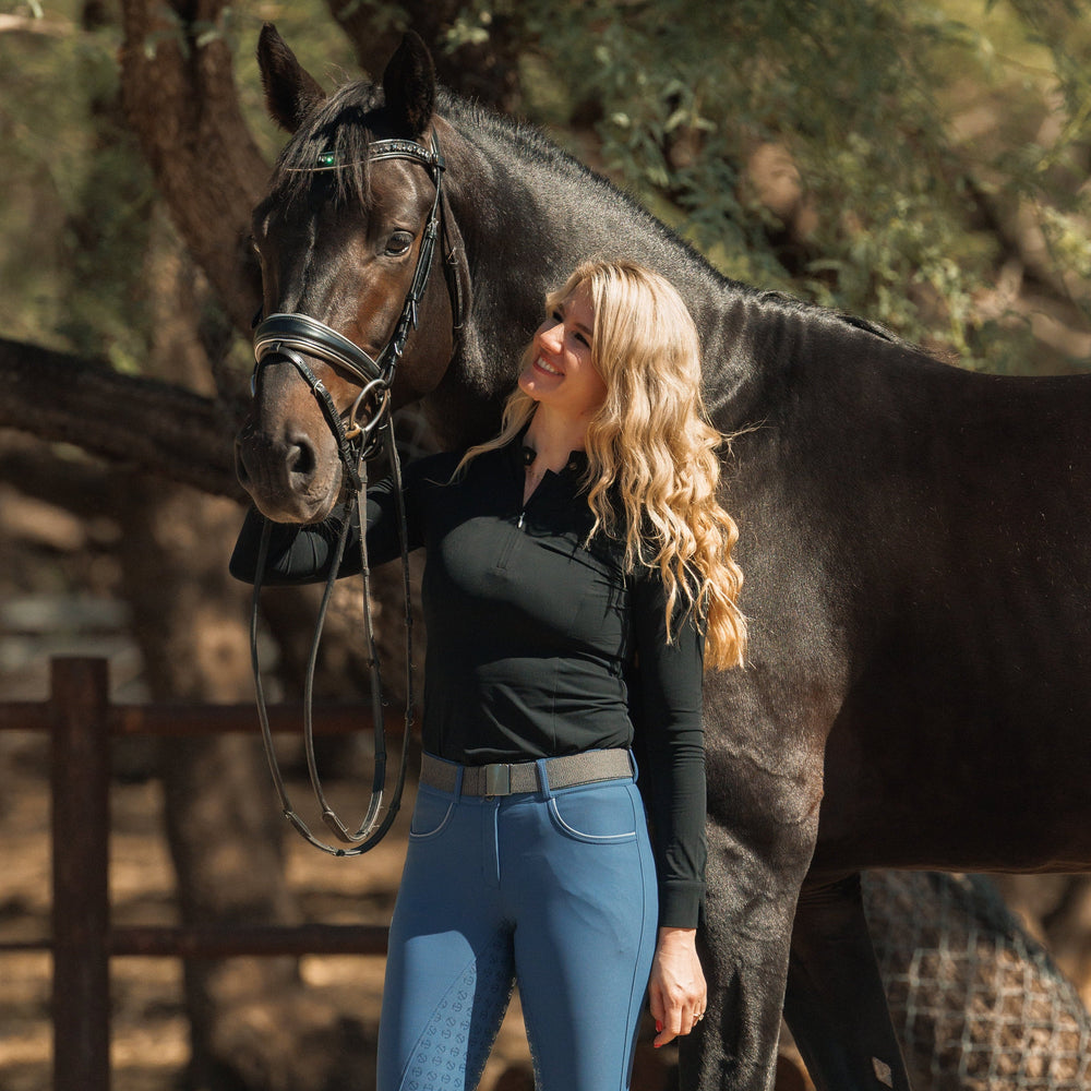 The Eiffel Tower Black Leather Dressage Bridle