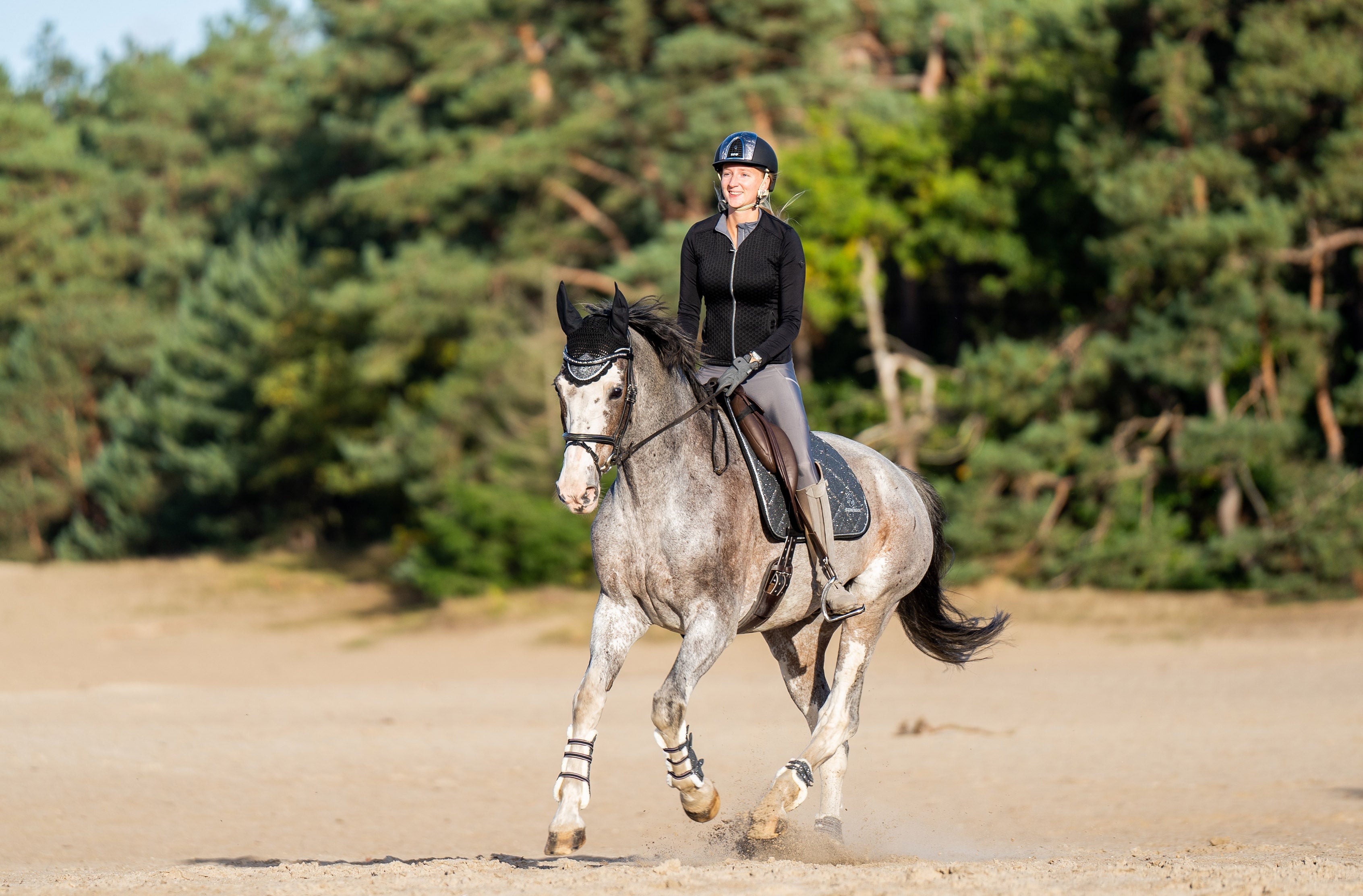 Stardust Grey Fly Hat - Equine Exchange Tack Shop