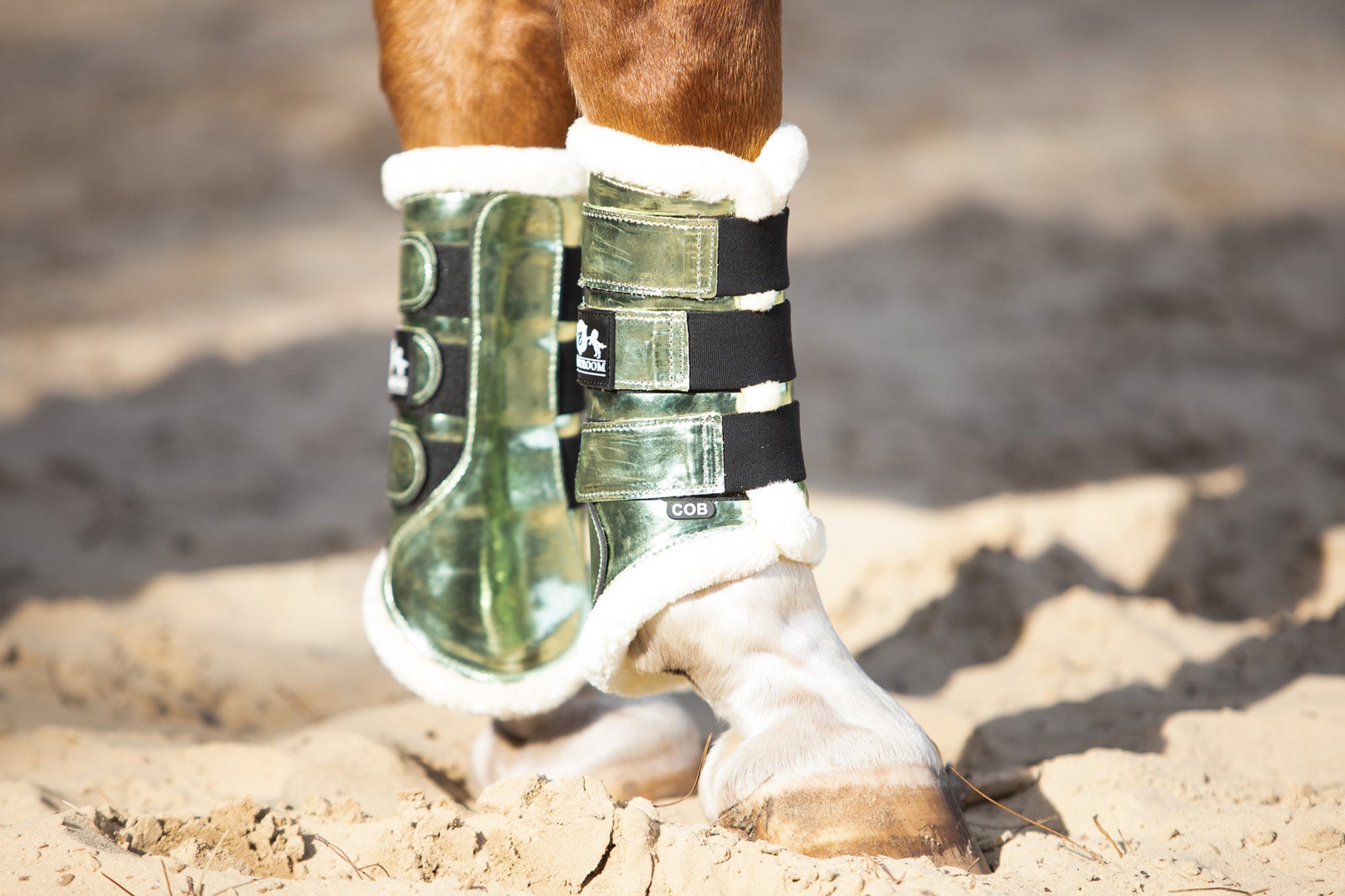 Green Lily Brushing Boots - Equine Exchange Tack Shop