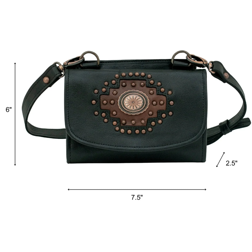 Midnight Copper Texas Two Step Crossbody Bag/Wallet  