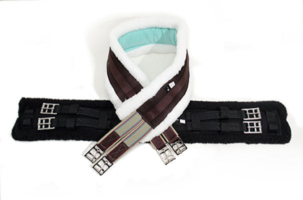 Fleece/Nylon Nano-Silver Girth - Brown - Equine Exchange Tack Shop