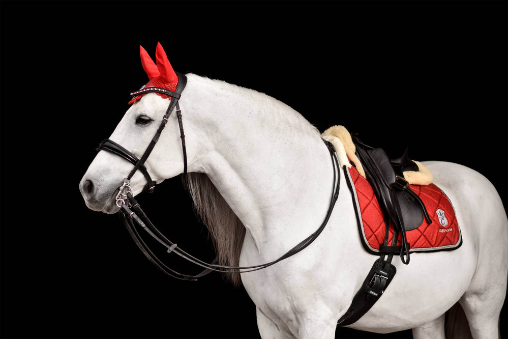 Scarlet Red Saddle Pad Set - Equine Exchange Tack Shop