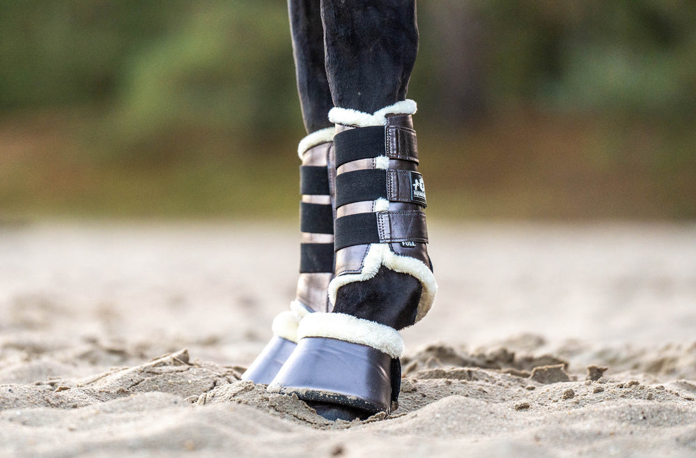 Spaceship Grey Brushing Boots - Equine Exchange Tack Shop