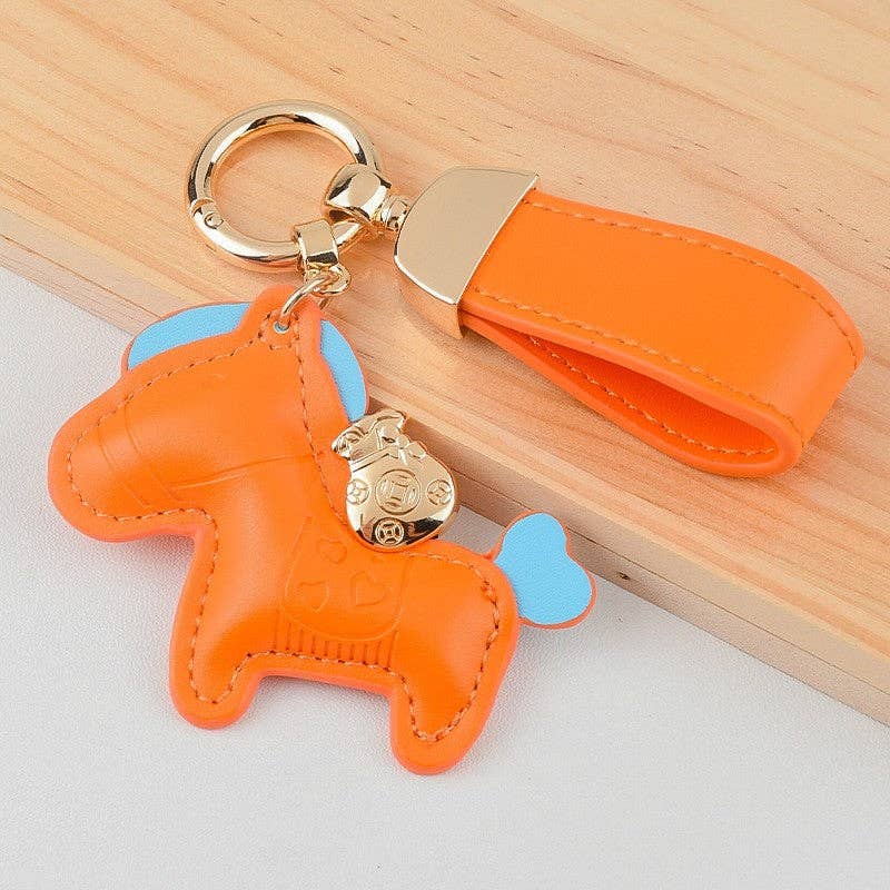 Cute Leather Pony Keychain Pendant - Equine Exchange Tack Shop